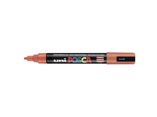 POSCA PC-5M, Orange, Multifärg, 1 färger, Medium, Vattenbaserat bläck, Rundad spets
