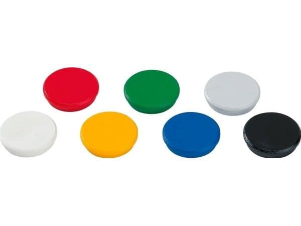 Magnet, Dahle, rund, 32 mm, ass., förpackning 10 st