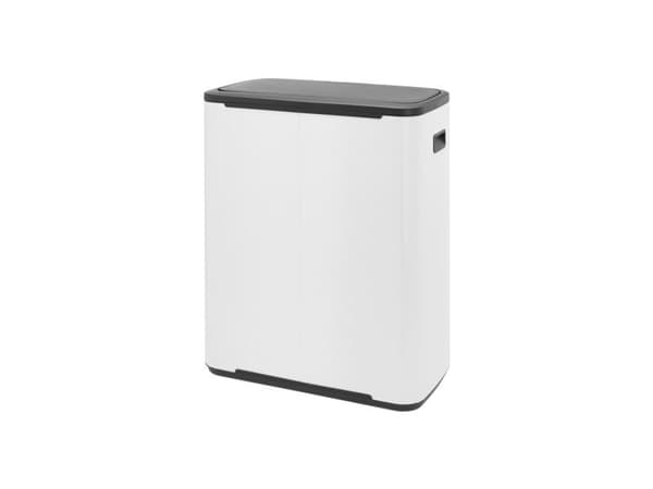 Brabantia Bo Touch Bin, 60 l, Rektangulær, Plast, Sort, Hvit, Plast, 545 mm
