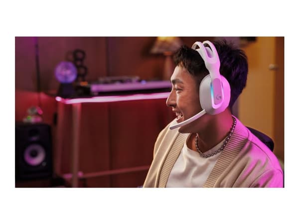 Logitech G G522 - Headset - fullstorlek - Bluetooth / LIGHTSPEED - trådlös, kabelansluten - USB-A, USB-C - vit