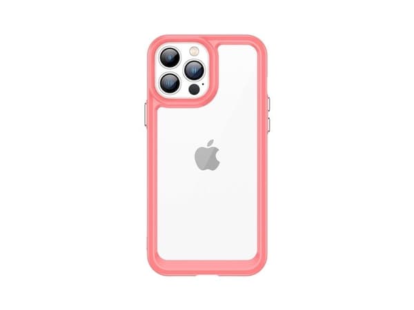 Outer Space Case for iPhone 12 Pro Max rigid case with gel frame red