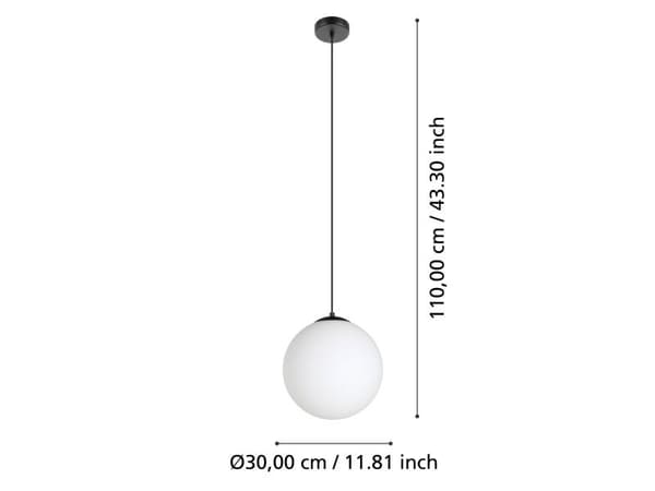 EGLO RONDO pendel E27 Ø300 svart