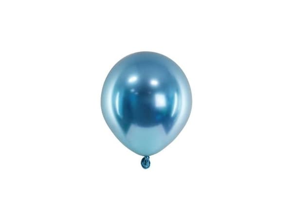 Blå glossy ballong, 50 stk
