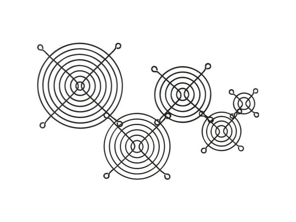 InLine 33376X, Aluminium, Sort, 6 cm, 60 mm, 60 mm, 2 mm