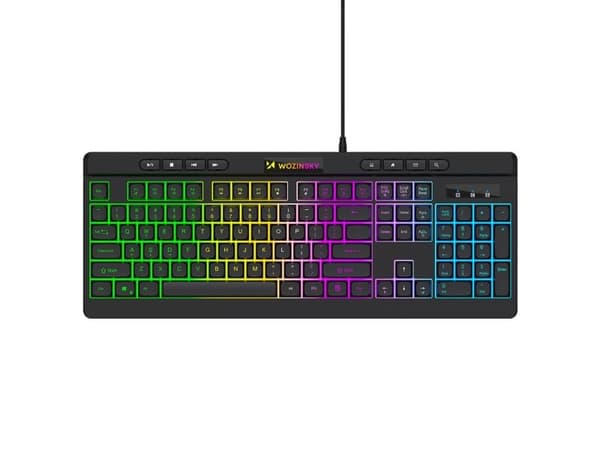 Wozinsky WKG-1044 Wired Backlit Membrane Gaming Keyboard - Black