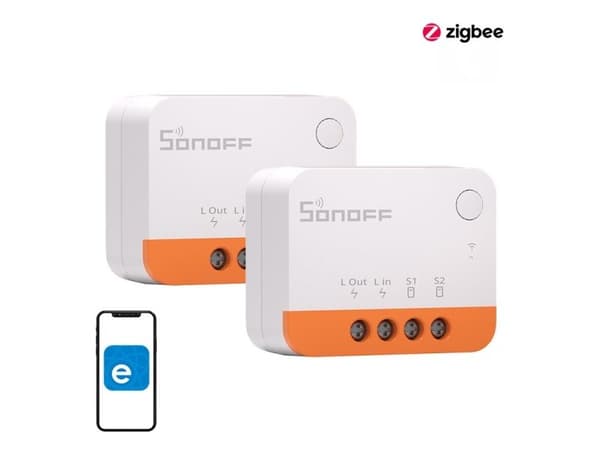 Sonoff ZigBee smart mini-strömbrytare Sonoff ZBMINIL2 [2-pack]