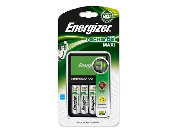 Batterioplader, Energizer Recharge Maxi, til AA og AAA