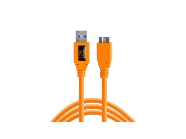 Tether Tools CU5454, 4,6 m, USB A, Micro-USB B, USB 3.2 Gen 1 (3.1 Gen 1), 5 Gbit/s, Oranssi