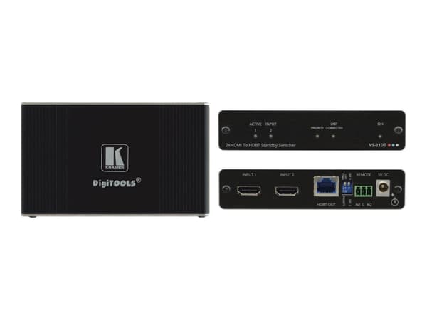 Kramer DigiTOOLS VS-21DT - Video/audio switch - 2 x HDMI - stasjonær