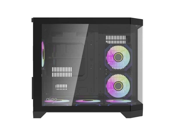 Darkflash Darflash FT418 PC-kotelo + 6 aRGB tuuletinta (musta)