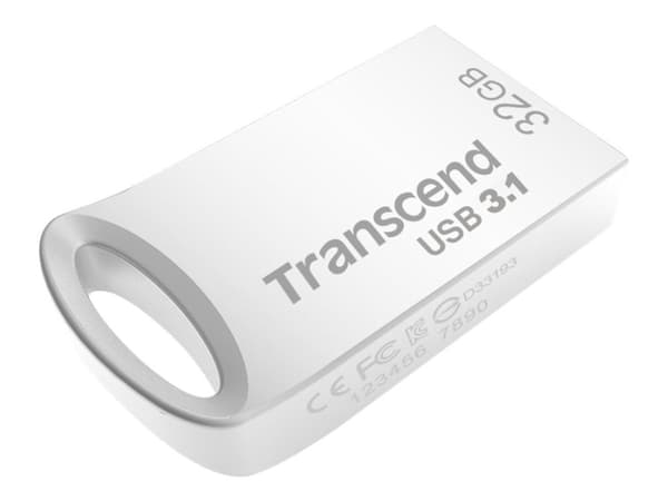 Transcend JetFlash 710 - USB flash-enhet - 32 GB - USB 3.1 - silver