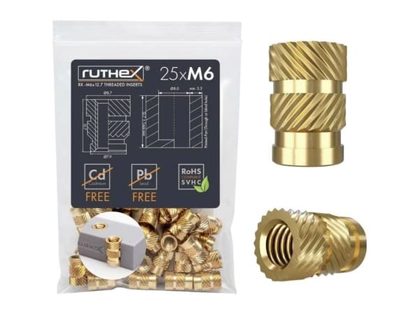Ruthex M6 kierteitetyt insertit - Rx-M6x12.7 - 25 kpl