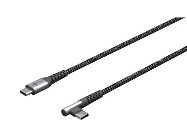 Goobay 64660, 2 m, USB C, USB C, USB 2.0, Musta, Harmaa