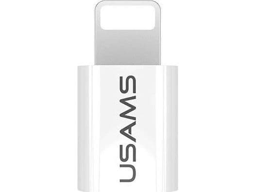USB-adapter USAMS Lightning - microUSB B vit (IPTMIC03)