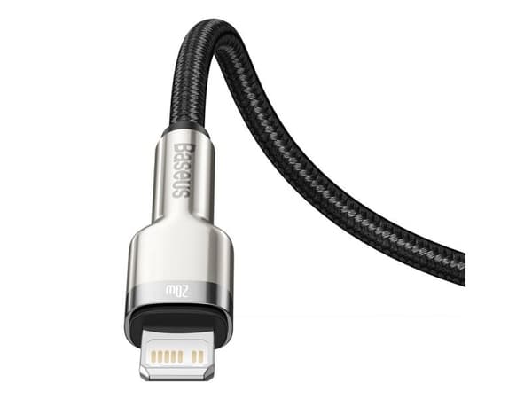 Baseus CATLJK-01, 0,25 m, Lightning, USB C, Hankjønn, Hunkjønn, Sort