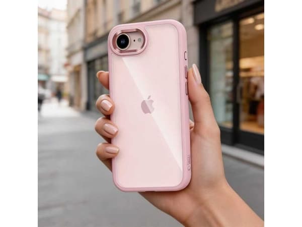 Tech-Protect Magmat-skal för iPhone 16e / 17e - transparent rosa