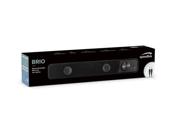 SPEEDLINK BRIO - Lydplanke - USB - 6 watt - svart