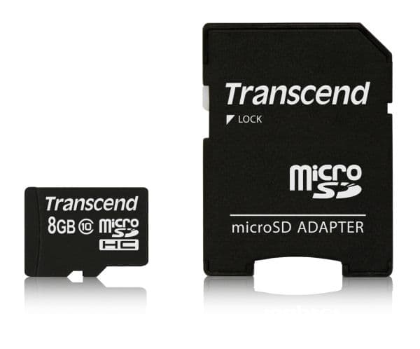 Transcend Premium - Flashminnekort (microSDHC til SD-adapter inkludert) - 8 GB - Class 10 - 133x - microSDHC
