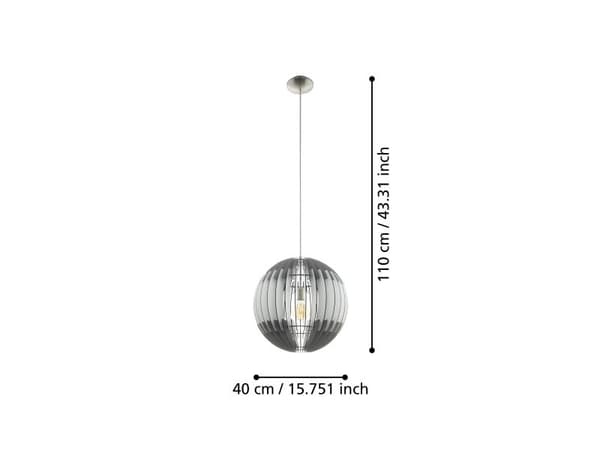 EGLO OLMERO pendellampe Ø400 grå