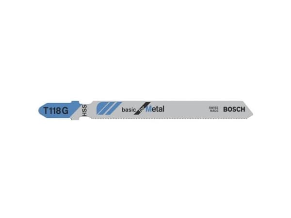 Bosch basic for Metal T 118 G - Sagblad - for blikk - 5 deler - lengde: 92 mm