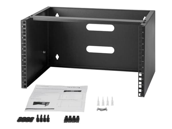 StarTech.com 6U väggmonteringsfäste för patchpanel - 35 cm djupt - Skåp - väggmontering - svart - 6U - 19"