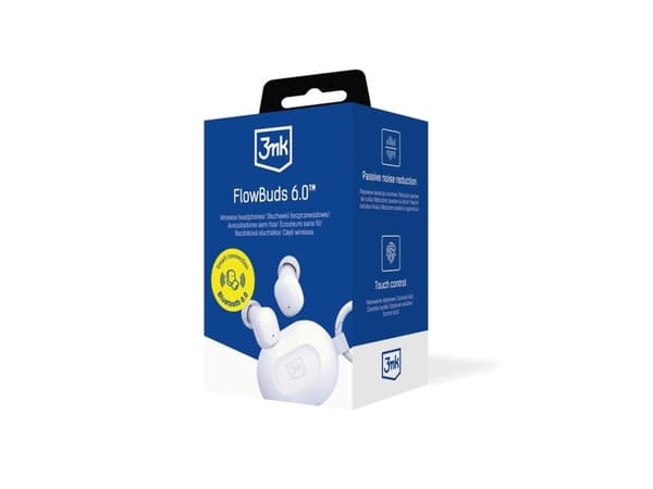 3MK FlowBuds 6.0 trådløse hodetelefoner White
