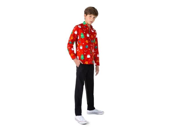 Rød juleskjorte til teens
