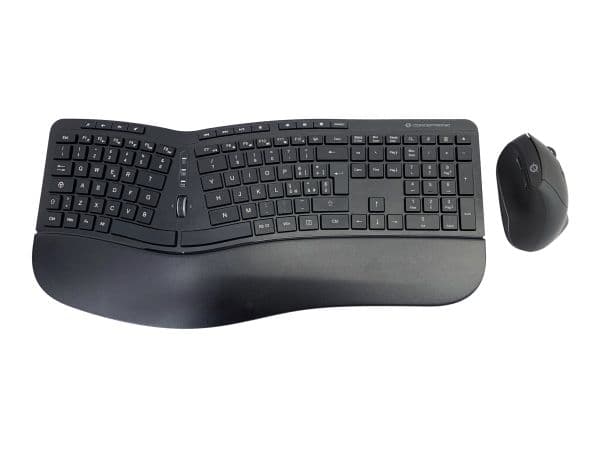 CONCEPTRONIC Wireless Keyboard+Mouse,ergonomisch Layout It