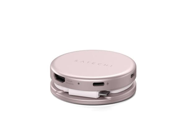 Satechi OntheGo? 5-i-1 multiportadapter för MacBook Neo - Blush