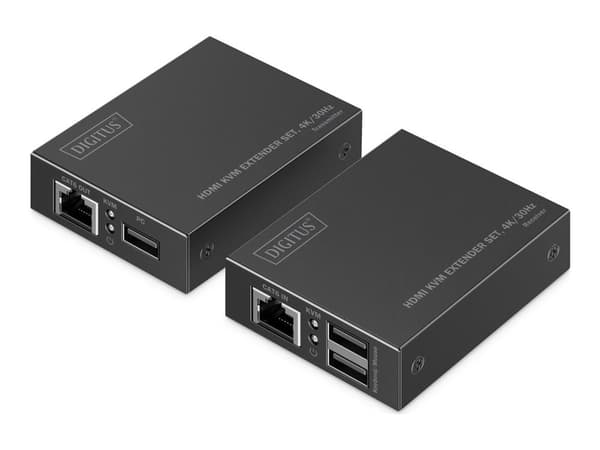 DIGITUS - Extender Set - KVM / lydutvider - HDMI, 1GbE, USB - over CAT 6 - USB - opp til 70 m