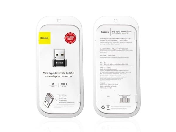 Baseus CAAOTG-01, Mini-USB, USB 2.0, Lajittelu