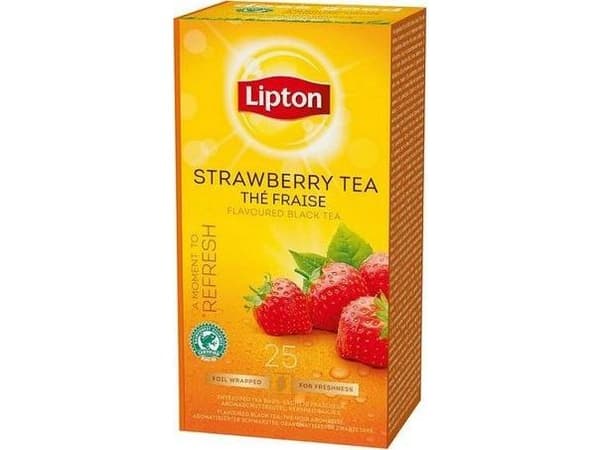 Te, Lipton Jordbær, pakke a 25 stk
