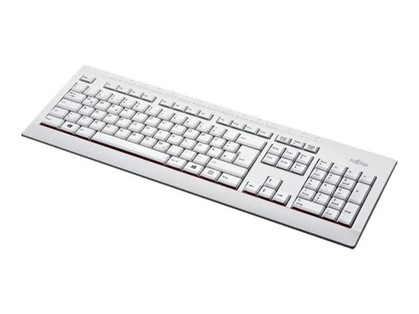 Fujitsu KB521 with M520 bundle - Näppäimistö- ja hiirisarja - USB - Saksan kieli - Marmorinharmaa (10 kpl)