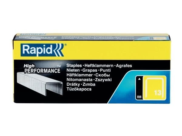 Häftklamrar rapid 13/8 låda med 5000 st.