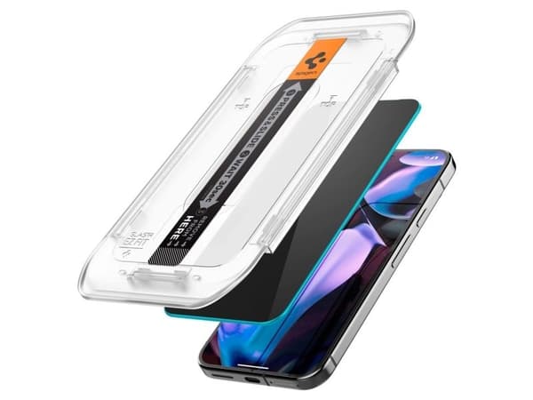 Spigen GLAS.tR EZ Fit, Google, Pixel 9/Pixel 9 Pro, musta, 2 kpl