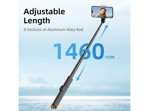 Tech-Protect TECH-PROTECT L09S Bluetooth selfiepinne stativ svart