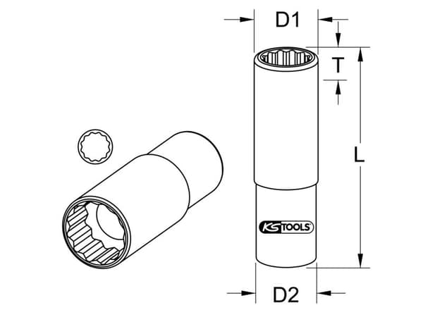 KS Tools 9173986 hylsnyckel