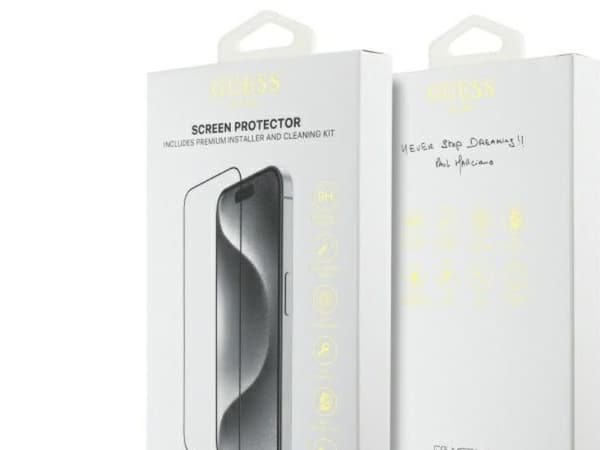 Guess Screen Protector 2.5D Outline Tempered Glass for iPhone 16 Pro Max