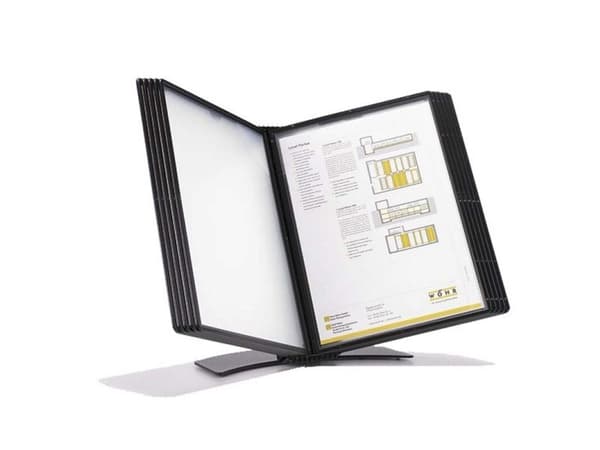Registersystem A5 Easymount t/10 lommer sort bordmodel
