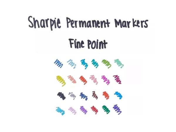 Permanent tusj, Sharpie, 1 mm, fin, rund, blå