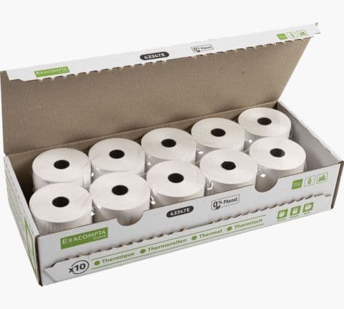Exacompta 43347E, 55 g/m ^, Vit, 60 mm, 44 m, 10 styck