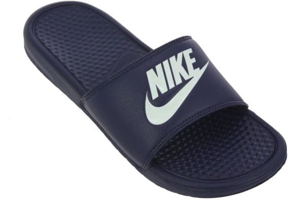 Nike BENASSI Just Do It badtofflor blå/vit Phylon-skum (47.5)