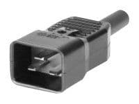 MicroConnect - Strøm-konnektor - IEC 60320 C20 - sort
