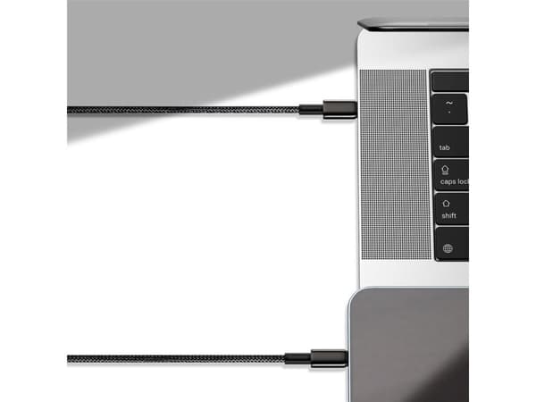 Baseus Tungsten Gold, 1 m, Lightning, USB C, Hankjønn, Hankjønn, Sort