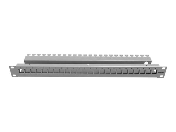 EasyLan Cu fixLink - Fiber-optic distribution panel - grå RAL7035 - 1U - 19" - 24 porter