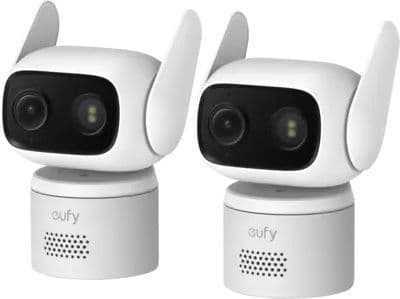 Eufy WiredCam C31 2-Cam Pack, IP-säkerhetskamera, Inomhus & utomhus, Trådlös, Vit, 360°, 130°
