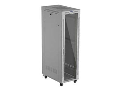 19" 42U 600x1000 harmaa lasiovinen LCD-RACK-asennuskaappi (FLAT PACK)