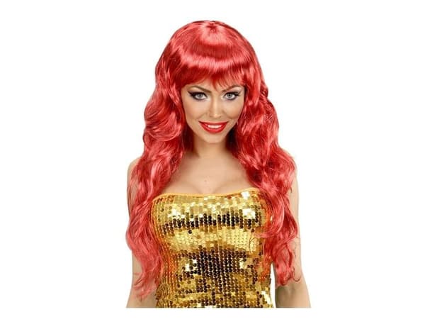 Mermaid paryk rød