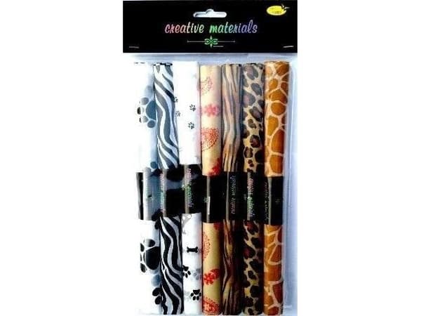 Tryckt satinpapper 25x37 cm 7 st