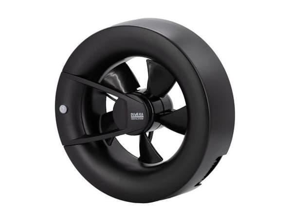 Duka Ventilator S8 Black - Rund Ø193 mm i sort
